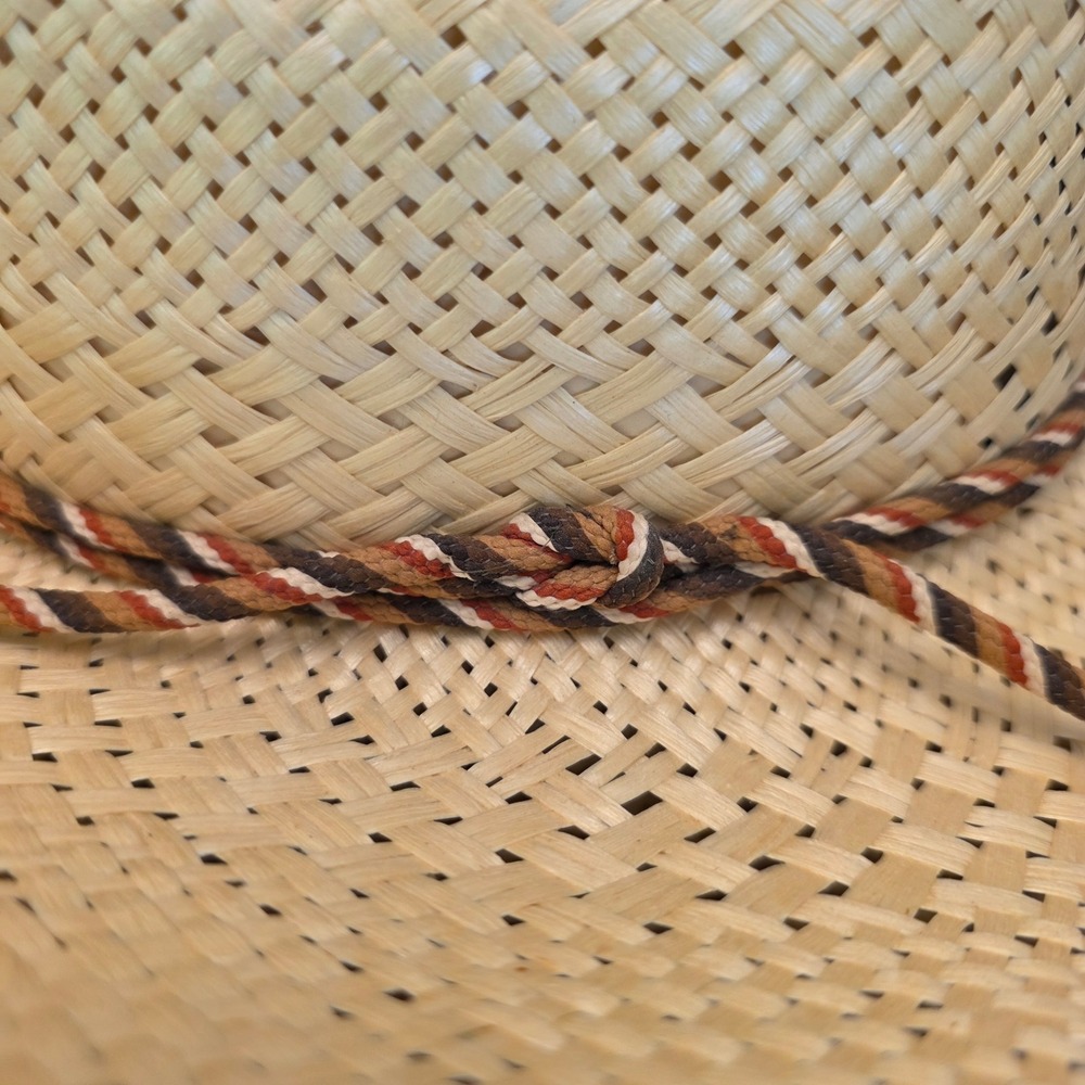 Resistol Hawkeye Straw Cowboy Hat Natural Poly Hemp Made in Texas USA S7061 - Picture 4 of 14